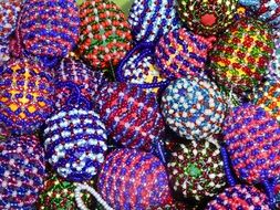 Decoratively decorated Easter eggs