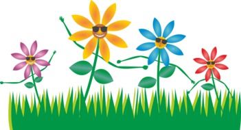 clipart of the flowers on a meadow