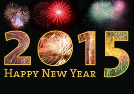 Happy new year 2105 sign