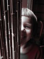 Peeping of a Happy Baby