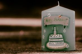 colorful birthday candle