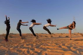 Kids having fun on a beach