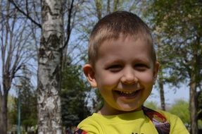 portrait of the happy boy