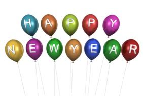 Happy New Year Balloon drawing