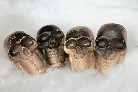 Skull decorations on Halloween