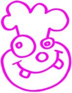 drawing of a monster on a white background