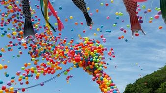 balloons in children's day in Japan