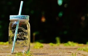 glass jar for summer drink