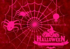 red bright banner for halloween