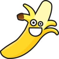 Banana from cartoon clipart