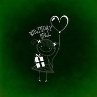 green banner "happy birthday"