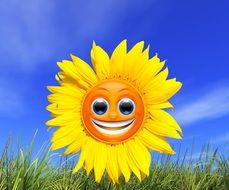 Sunflower Smiley drawing