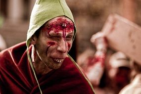 creepy monster on halloween
