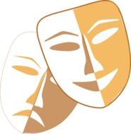 theater symbol, two Masks