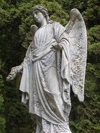 Angel, aged Statue on Cemetery