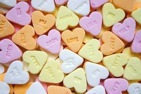 colorful heart form Candy