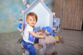 happy child in the nursery