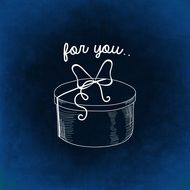 blue banner with a gift for you