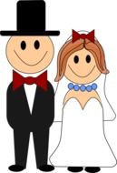 Bride Wedding cartoon drawing