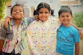 happy young children in india