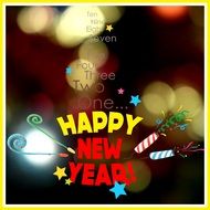 card with countdown to new year