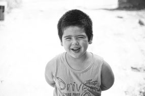 Child Joy monochrome Portrait