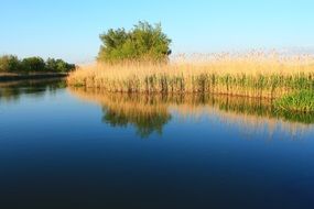 Landscape with the beautiful lake