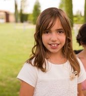 portrait of a smiling schoolgirl