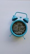 turquoise alarm clock for happy