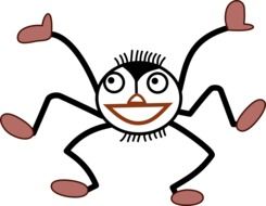 graphic image of a comedic spider