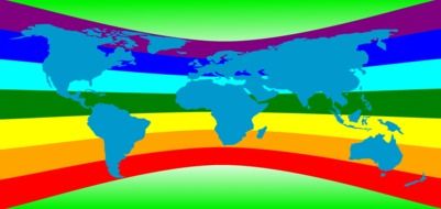 Earth World Flag drawing