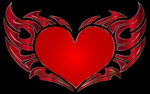 red fiery heart