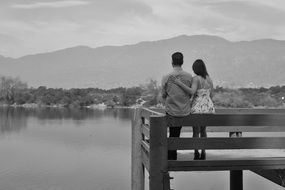 Romantic Couple on river