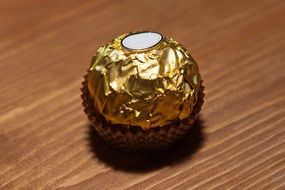 candy in gold foil