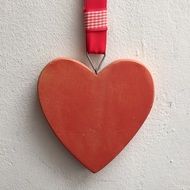 wooden valentine heart