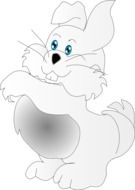 painted white fat hare