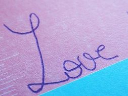 Colorful "Love" text