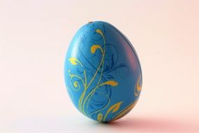 painted blue Easter egg