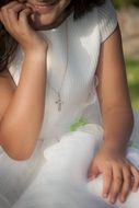 Girl in white dress