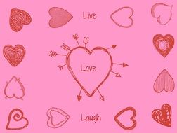 Love Laugh as a Pink drawing