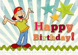 cheerful colorful Birthday greeting card
