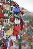 locks on the tree wedding ceremony russia