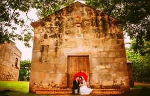 photo shoot of happy newlyweds