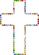 rainbow image of the cross