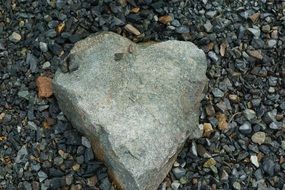 stone heart on the beach