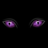 painted devil purple eyes