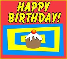 colorful digital Birthday card