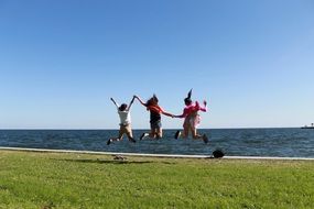 Jump Girls Happy