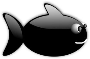 Fish Glossy Black drawing