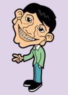 Caricature character as graphic image